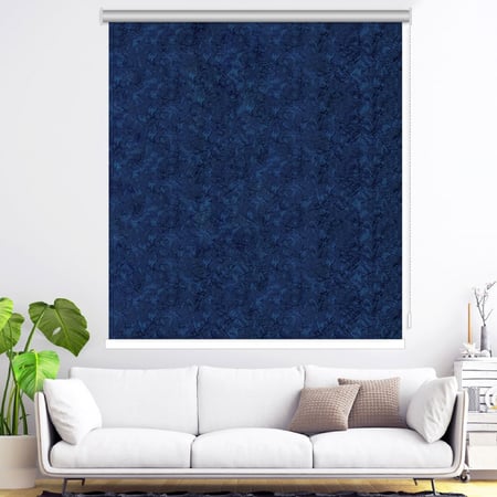 ستائر رول عازل للضواء والحرارة جاكار باللون الازرق الغامق