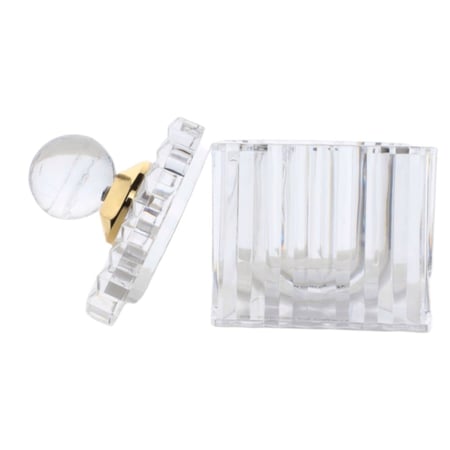 علبة عود أكريليك من سوليتير لون شفاف، حجم وسط مقاس 9 سم