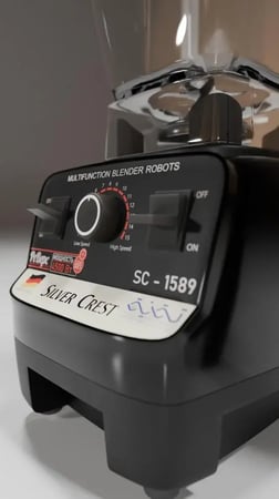 خلاط كهربائي تجاري سيلفر كريست موديل SC 1589 S يعرض وعاء طحن الحبوب وو
