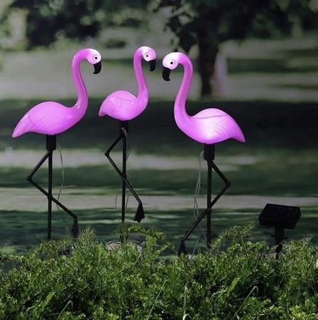 مصابيح فلامنجو تعمل بالطاقة الشمسية للأماكن الخارجية