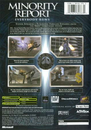 Minority Report Everybody Runs (NTSC)