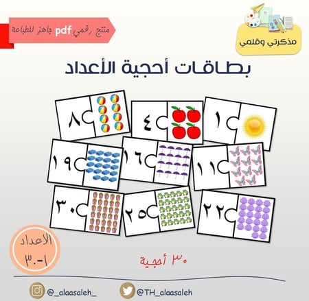 تعليم الأرقام بزل أحجية الأعداد