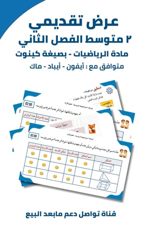 عروض رياضيات ٢م متوسط الفصل الدراسي الثاني