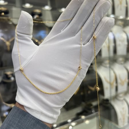 كلكشن سلسال مع اسوارة ذهب عيار 21 وزن 2.76 جرام