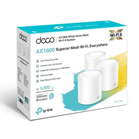 موزع شبكة واي فاي ديكو x20 من TP-Link AX1800