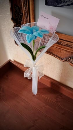 وردة الزنبق السّداسيّة مع التغليف