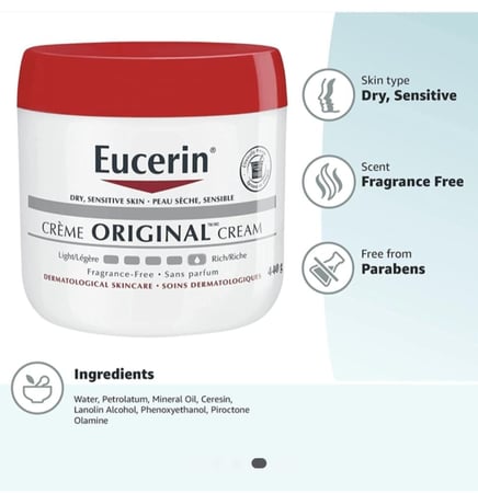 كريم العلاج الأصلي للبشرة الجافة جدا من يوسرين - 454 غ