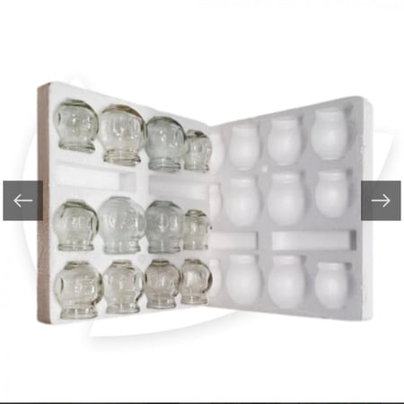 كاسات مساج الهواء الزجاجية. 12 قطعة