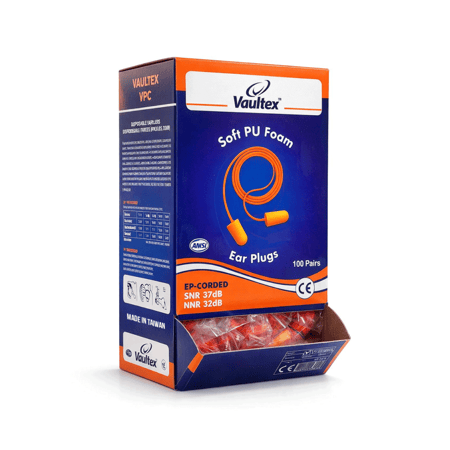 سدادات أذن عازلة للصوت VaulTex كرتون 100 زوج