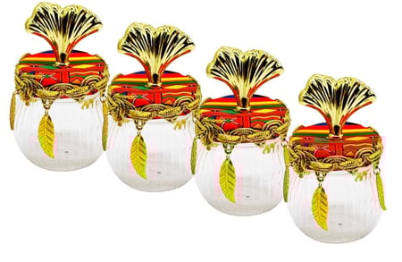 علبه توزيعات بلاستيك صغير ملبس قماش تراثي