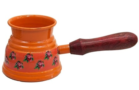 كنكة قهوة تراثيه صغيره شالكي برتقالي