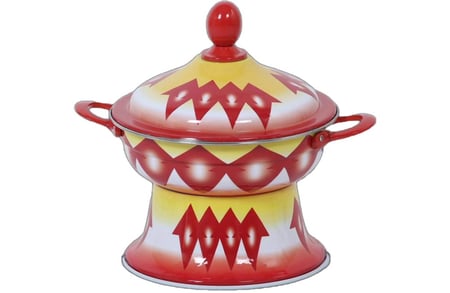 سخان بوفية غضار بغطاء دايموند احمر