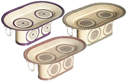 صحن تقديم بنقشة الخوص