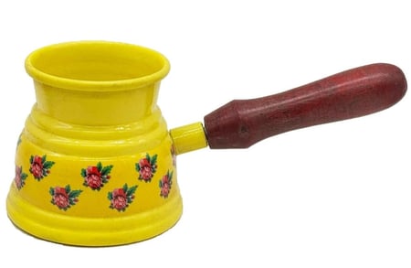 كنكة قهوة تراثيه صغيره شالكي اصفر