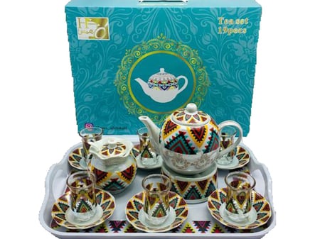 طقم شاهي بورسلان نقشة سدو