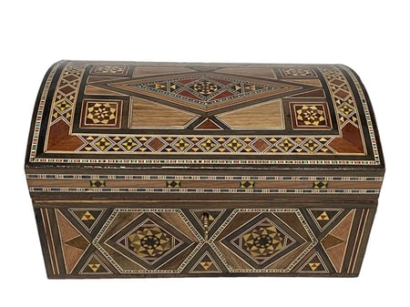 علبة خشبية تراثية كبيره مع رف