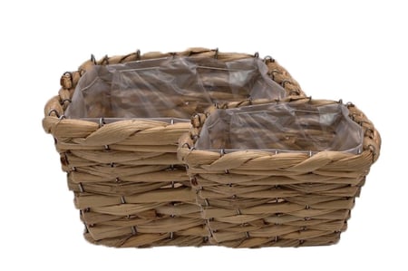 طقم عدد ٢ سله خوص مربع