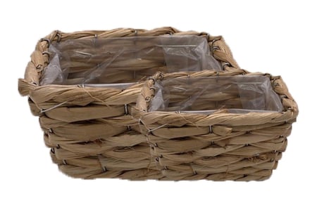 طقم عدد ٢ سله خوص مستطيل