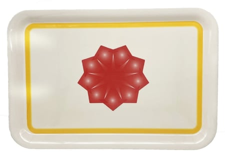 صينية ميلامين غضار مستطيل مقاسات كبيره احمر