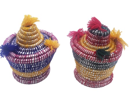 مطبقيه خوص ملون عدد ٢