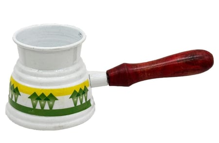 كنكة قهوة تراثيه صغيره غضار اخضر