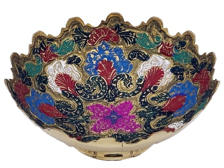 صحن من النحاس الاصفر مزخرف موديل ٤٦