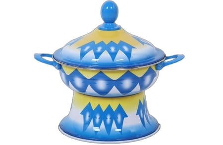 سخان بوفية غضار بغطاء دايموند ازرق