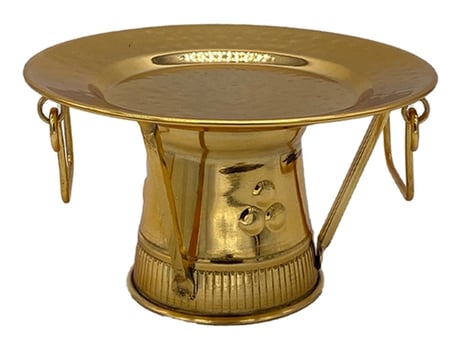 صحون تقديم خمسة أدوار مفصولة دائري ذهبي