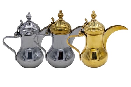 دلة قهوة نحاس بغدادي وسط 500 مل