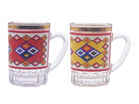 بيالات شاهي عدد 6 حبه النقشة التراثية