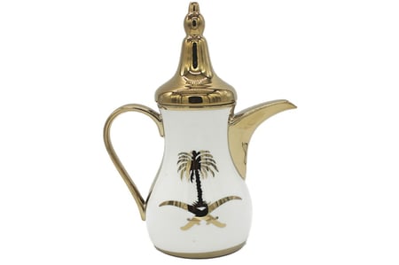 دلة قهوة بورسلان سيفين ونخلة