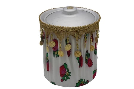 علبة بهارات ملبس قماش شالكي