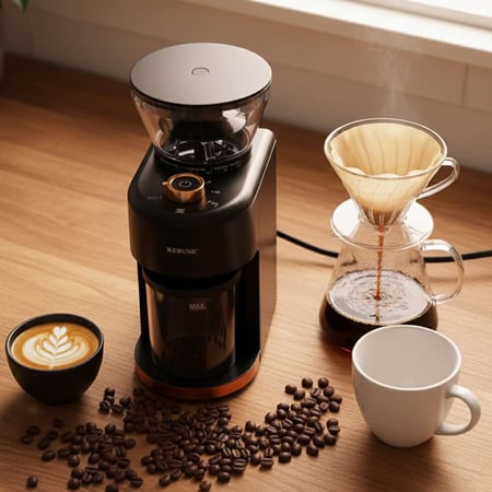 مطحنة بن ريبون لطحن حبوب القهوة بدرجات متعددة وبأداء ثابت