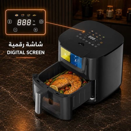 قلايات بدون زيت مع شاشة رقمية تمنح طعاما مقرمشا وخفيفا بشكل صحي