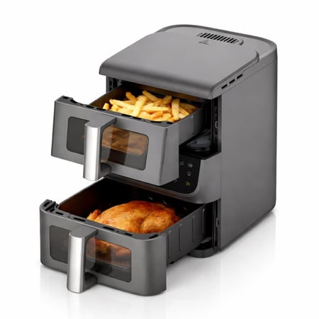 قلاية هوائية كبيرة درجين سعة 10 لتر مع شاشة رقمية باللمس