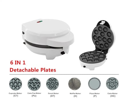 صانعة وافل كهربائية بقوة 700 واط لـ 7 قطع من دي ال سي