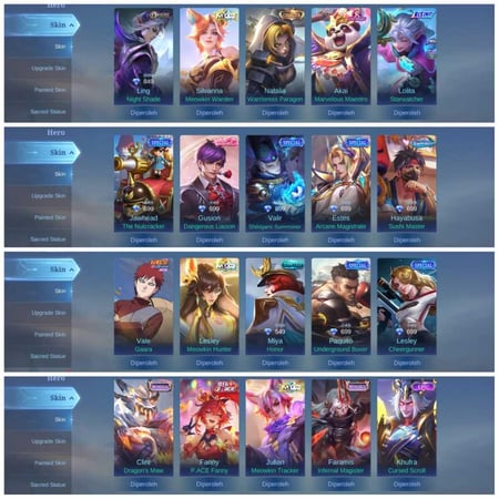 حساب موبايل ليجيند 199 سكن !