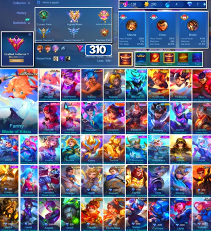 حساب موبايل ليجيند 310 سكن !