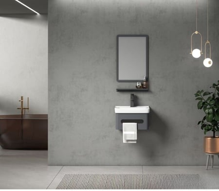 مغسلة معلقة 3 قطع – تصميم عصري ومتين