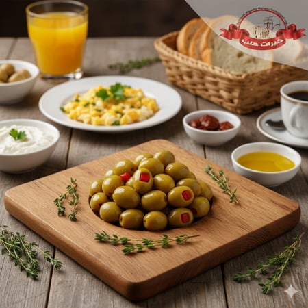 زيتون أخضر محشي بالفيفلة - 1كجم