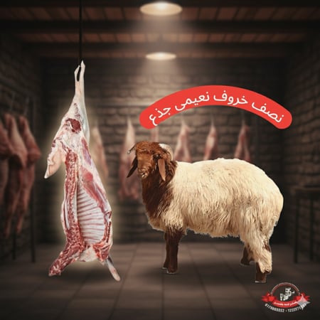 نصف خروف نعيمي جذع كبير– (15-16 كجم) يشمل اللية فقط