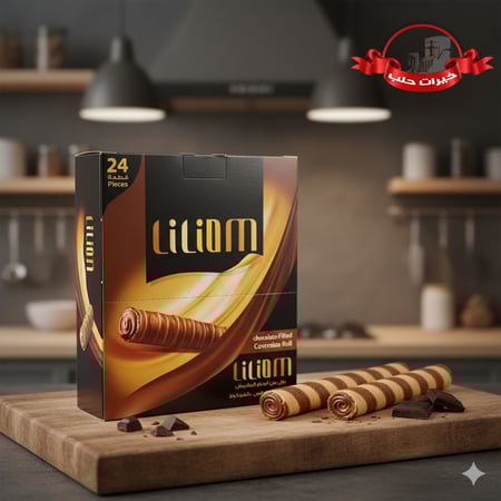 ليليوم رول المحشو بالشوكولا - 24 قطعة