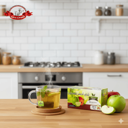 أعشاب طبيعية بنكهة الشاي الأخضر تفاحتين -شتلة (20+5 ظرف )