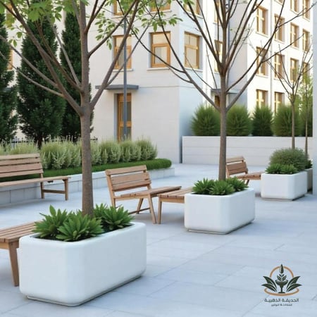 حوض كبير كيرفي لزراعة الاشجار 1م