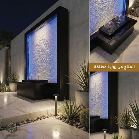 شلال فيبر ستارة مع 2 نوافير شمسية