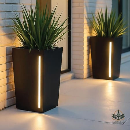 مركن مضئ لمداخل الحدائق 70سم