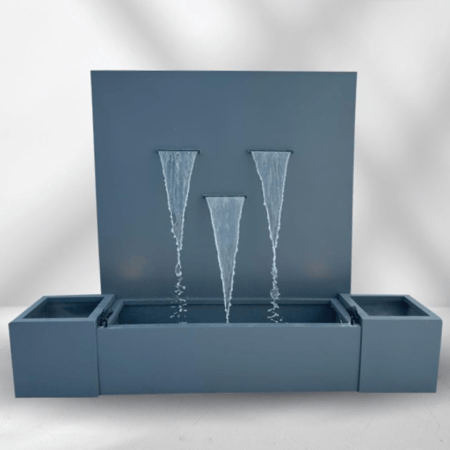 شلال فيبر عملي وأنيق 2م مع حوضين زرع كبير جاهز