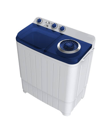 غسالة حوضين فالكون 7ك ابيض غطاء ازرق