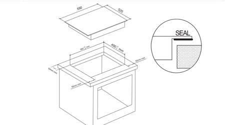سطح بلت ان كهرباء ميديا 4عين 60سم سيراميك اسود