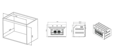 فرن بلت ان كهرباء كومتيل 90 سم 8 وظائف اسود (تركي)